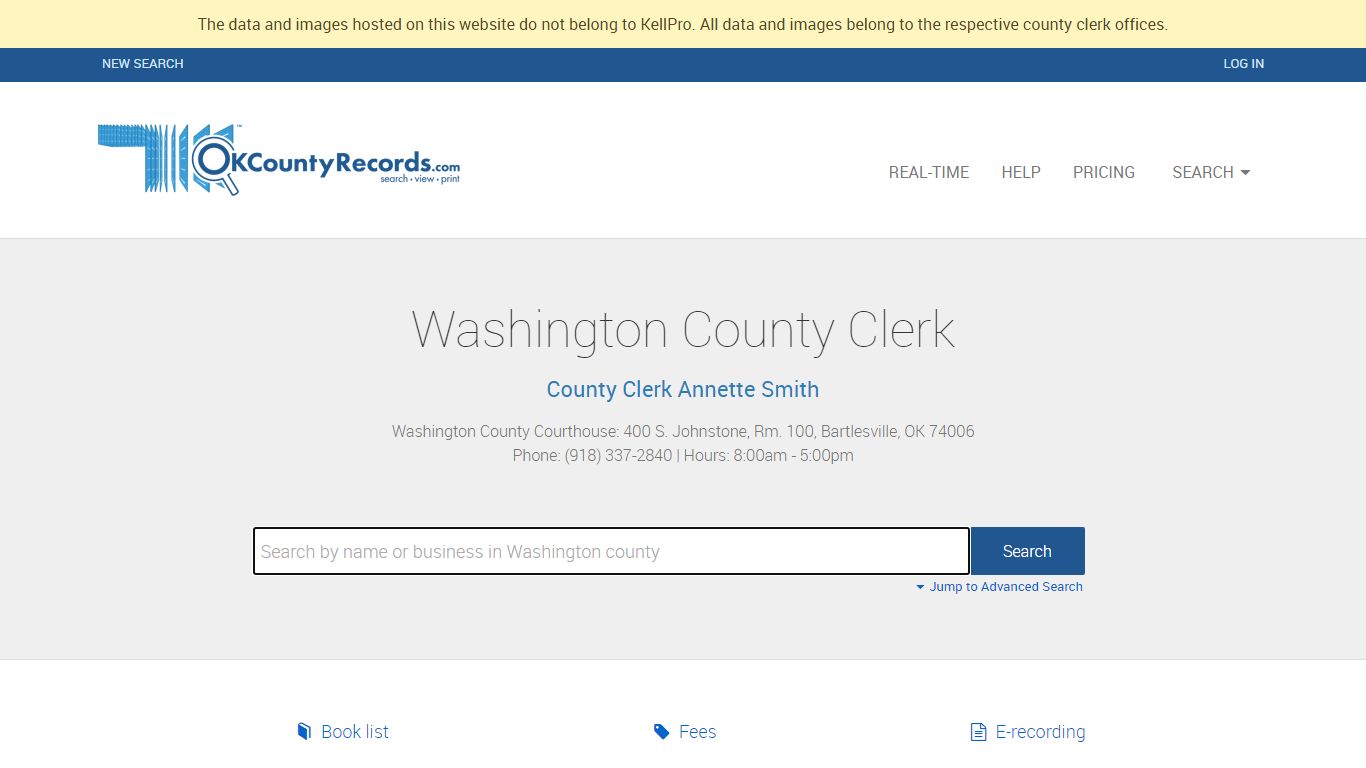 Washington County - County Clerk Public Land Records for ...