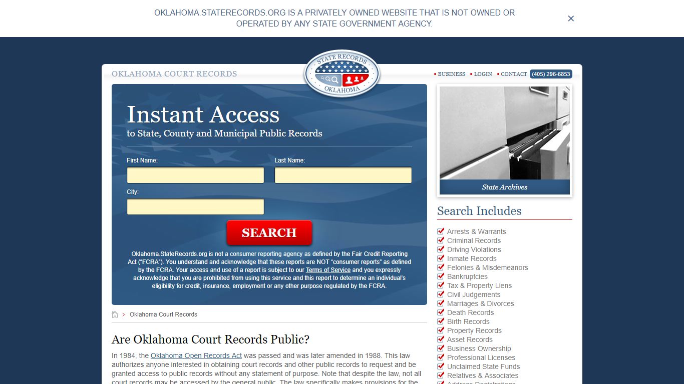 Oklahoma Court Records | StateRecords.org